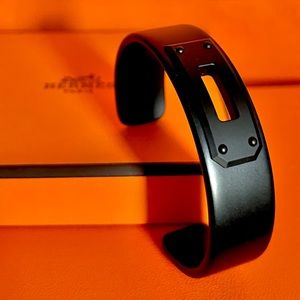Hermès Kelly So Black Aluminum Cuff Bracelet NEW
